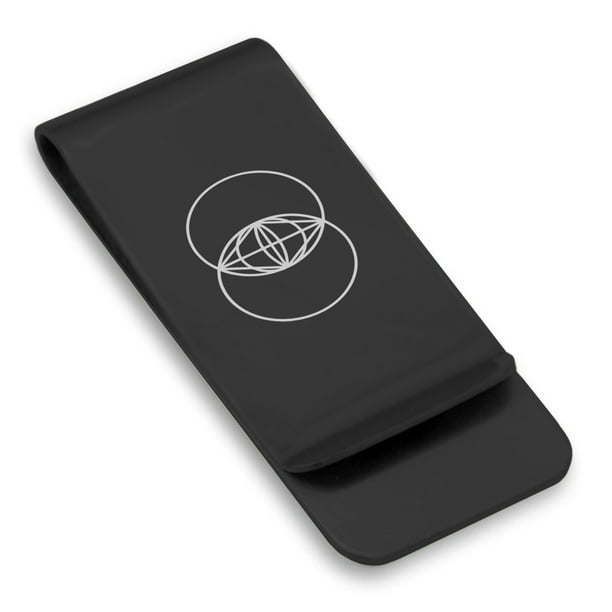 Comfort Zone Studios Stainless Steel Sacred Geometry Classic Slim Money Clip Credit Card Holder